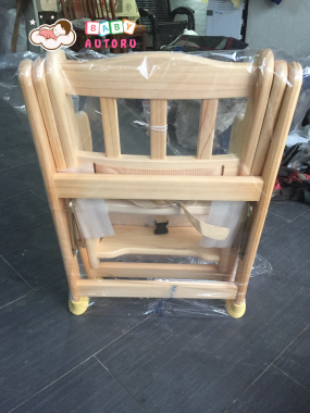 Ghế gỗ ăn bột đa năng điều chỉnh 4 độ cao cho bé - AUHC01